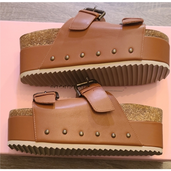 🆕️ FREE PEOPLE INTENTIONALLY COOPER-2 LEATHER PLATFORM SANDAL US 9 Boho Grunge - Picture 12 of 16